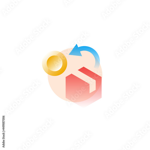 Monetization. Vector icon in gradient style. Editable illustration