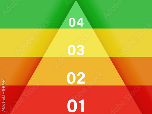 4 level pyramid template image. Clipart image