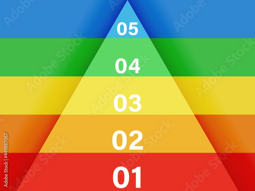 5 level pyramid template image. Clipart image