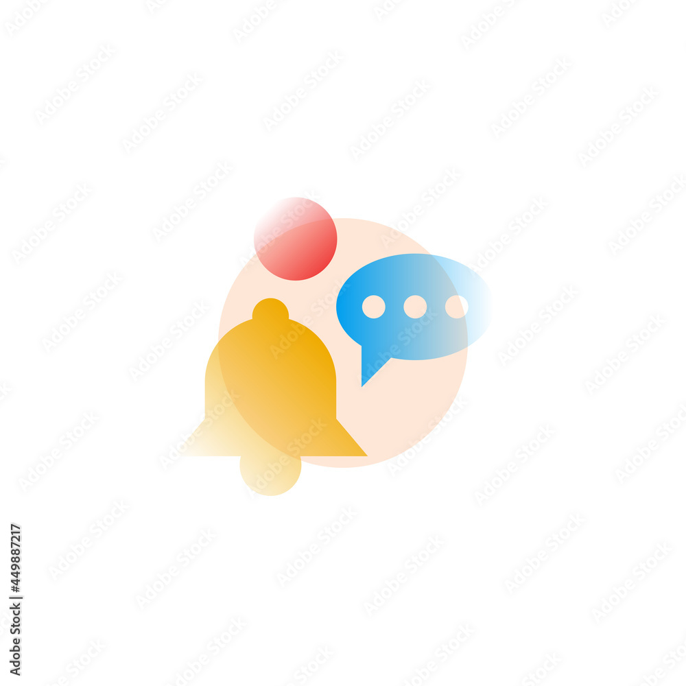 Notifications. Vector icon in gradient style. Editable illustration Notifications. Vector icon in gradient style. Editable illustration