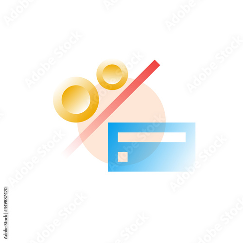 Payment method. Vector icon in gradient style