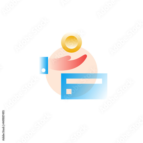 Payment. Vector icon in gradient style. Editable illustration