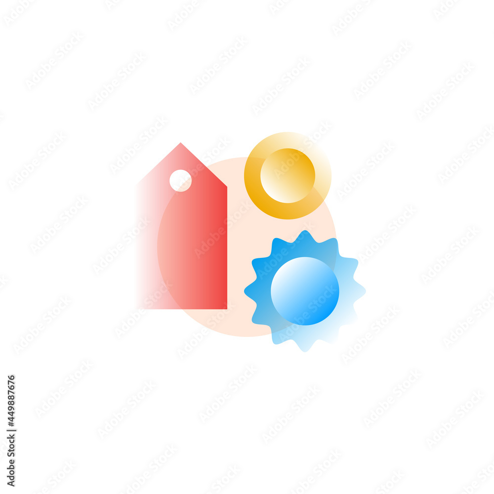 Obraz premium Price. Vector icon in gradient style. Editable illustration