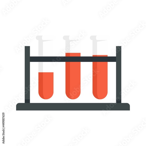 Gynecologist test tubes icon flat isolated vector