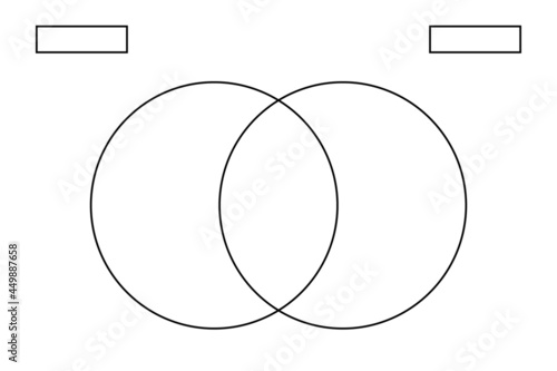 Blank Venn Diagram two circle worksheet. Clipart image. Clipart image