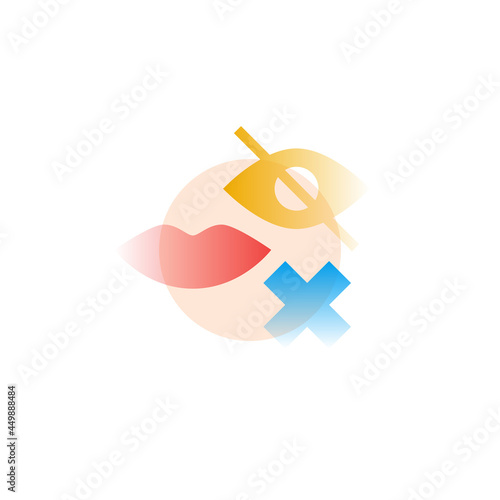 Sensual content. Vector icon in gradient style