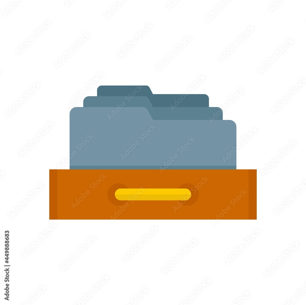 Storage office folders icon flat isolated vector Storage office folders icon flat isolated vector