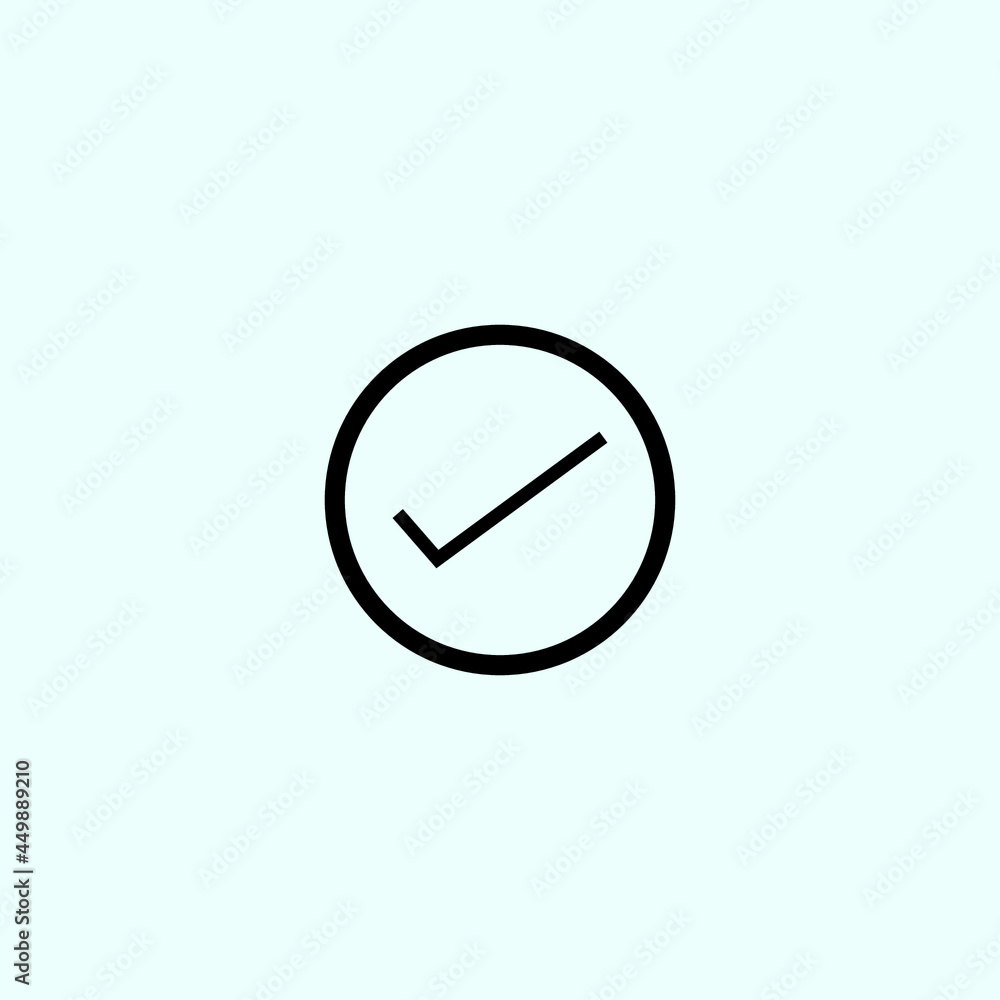 Check mark black line icons. Vector illustration. - Vector Check mark black line icons. Vector illustration. - Vector