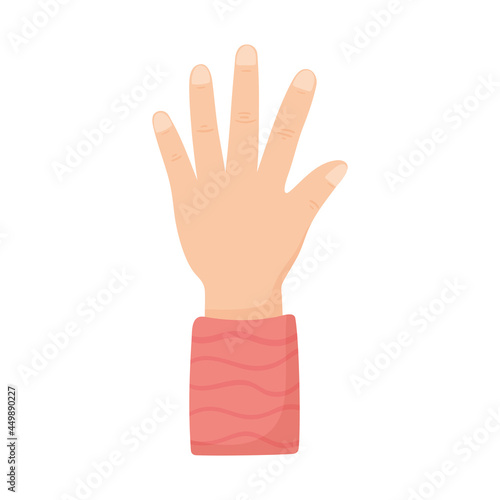 open hand up