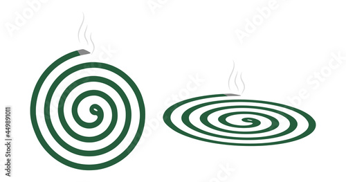 Mosquito Repellent Coil Icon.Killer of insects, mosquitoes, flies. smoldering incense spiral.