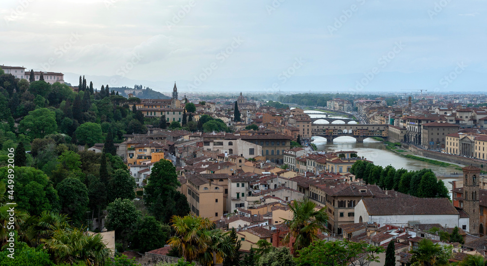 View of the city of Florence from the Piazzale Michelangelo