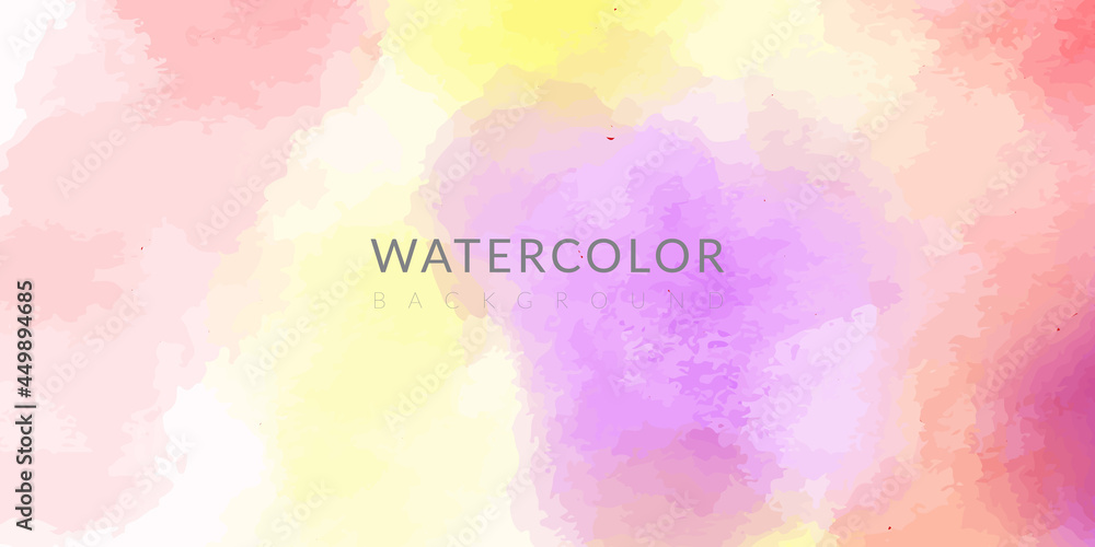 Abstract Water Color Brushed Painted Background. Abstract Watercolor brush stroked painting. Soft colored abstract background design. Watercolor painting background texture effect.