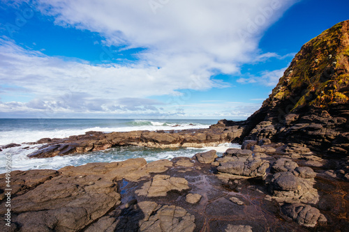 Views of Flinders Blowhole in Victoria Australia