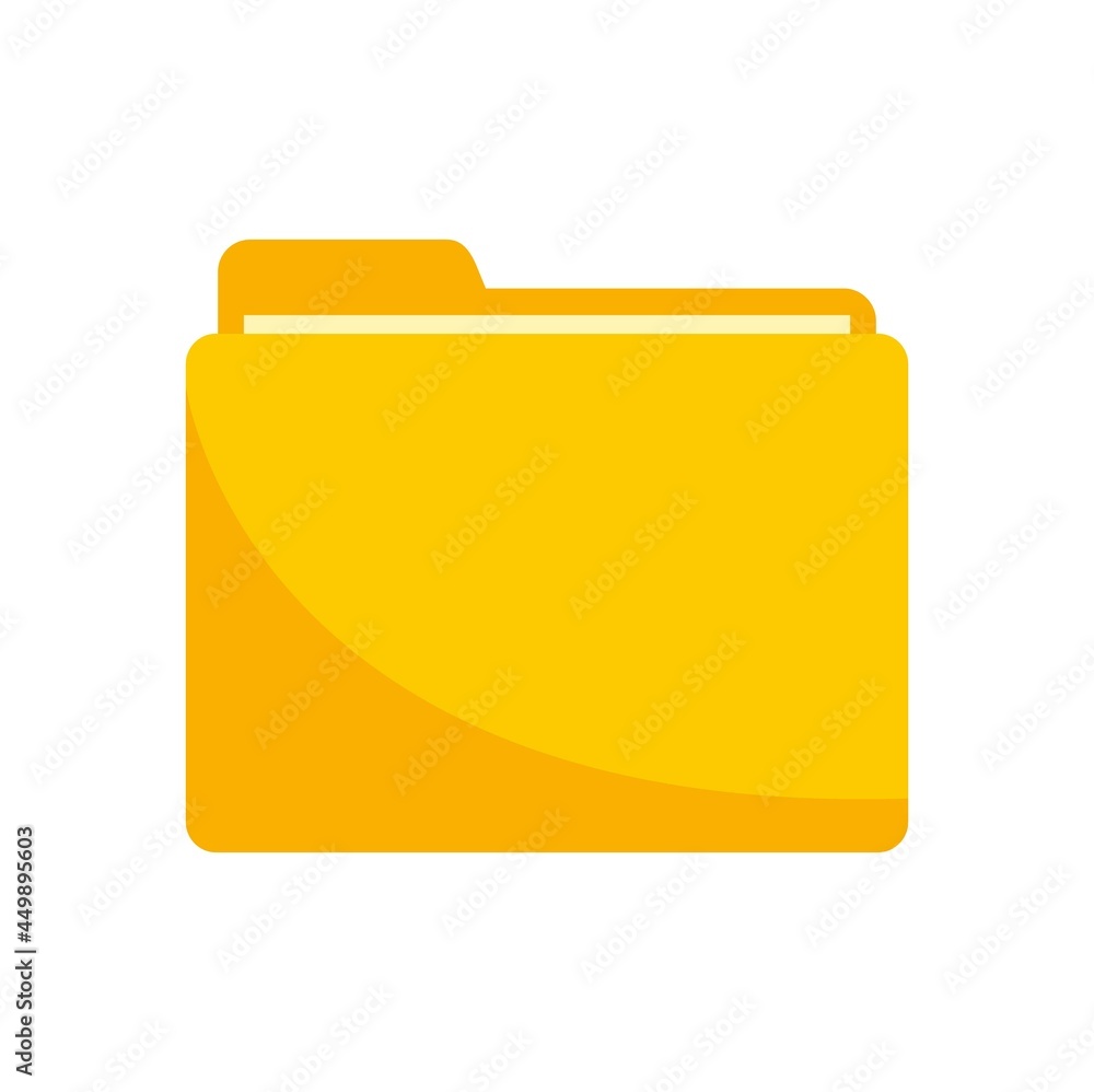 Storage computer folder icon flat isolated vector Storage computer folder icon flat isolated vector