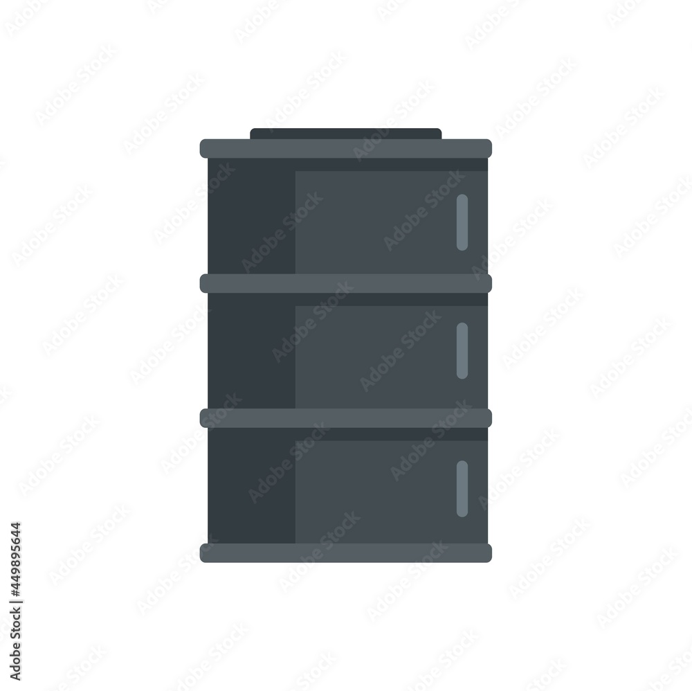Storage oil barrel icon flat isolated vector Storage oil barrel icon flat isolated vector