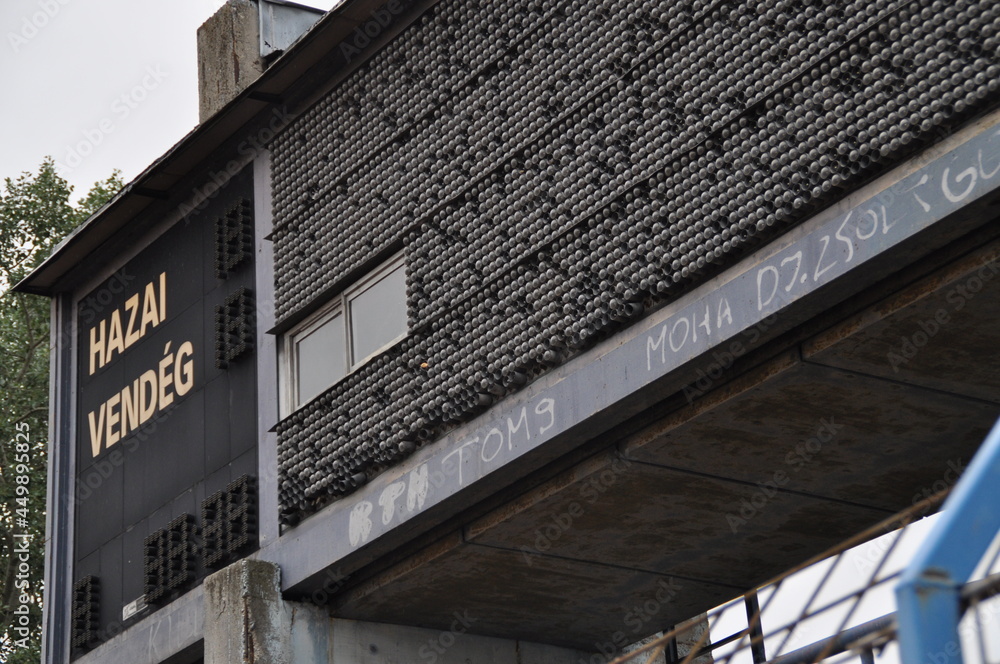 Fototapeta premium Old score board of a football stadium in Budapest