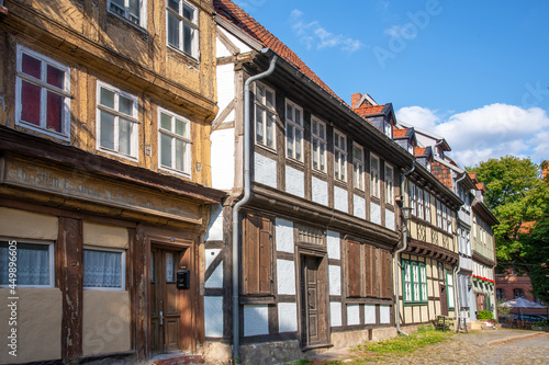 Quedlinburg, Germany; July 31, 2021 - is a town situated in the west of Saxony-Anhalt, Germany. In 1994, the castle, church and old town were added to the UNESCO World Heritage List.