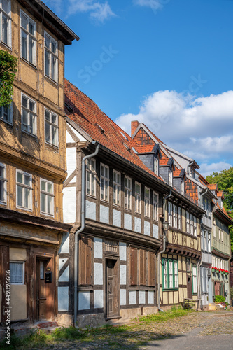 Quedlinburg, Germany; July 31, 2021 - is a town situated in the west of Saxony-Anhalt, Germany. In 1994, the castle, church and old town were added to the UNESCO World Heritage List.