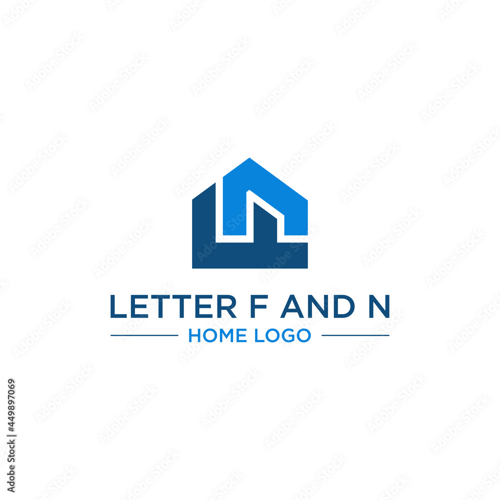 HOUSE LOGO WITH THE LETTERS F AND N HOUSE LOGO WITH THE LETTERS F AND N