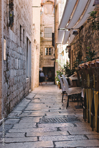 Split Croatia narrow streets and alleys medieval era europe