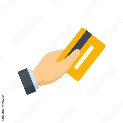 Credit card online loan icon flat isolated vector