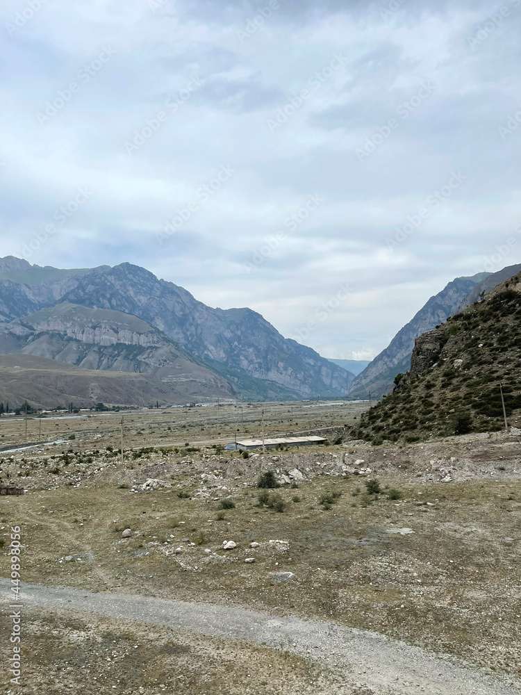 Country road in the Caucasus mountains Country road in the Caucasus mountains