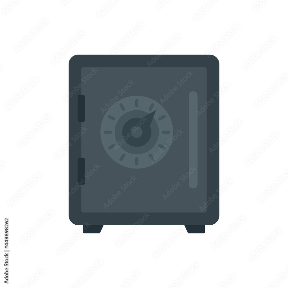 Money loan strongbox icon flat isolated vector