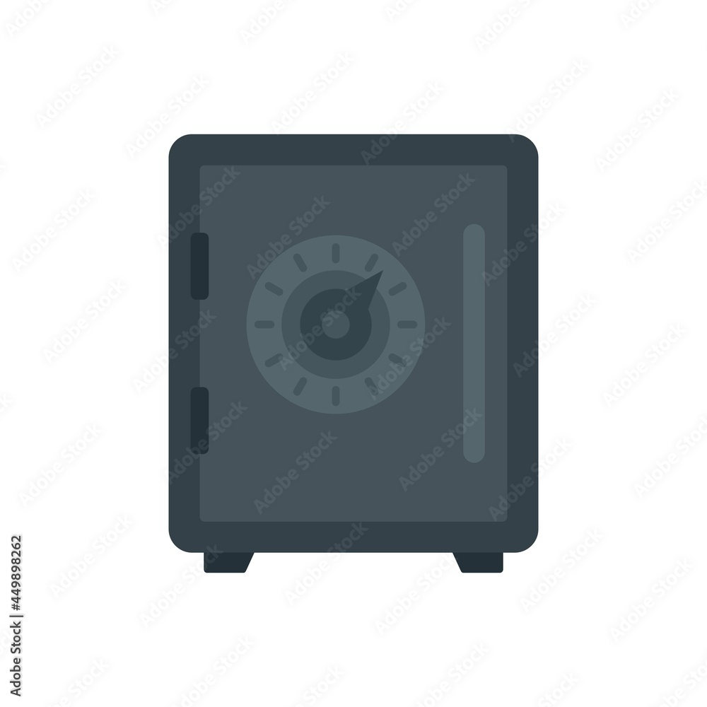 Money loan strongbox icon flat isolated vector Money loan strongbox icon flat isolated vector