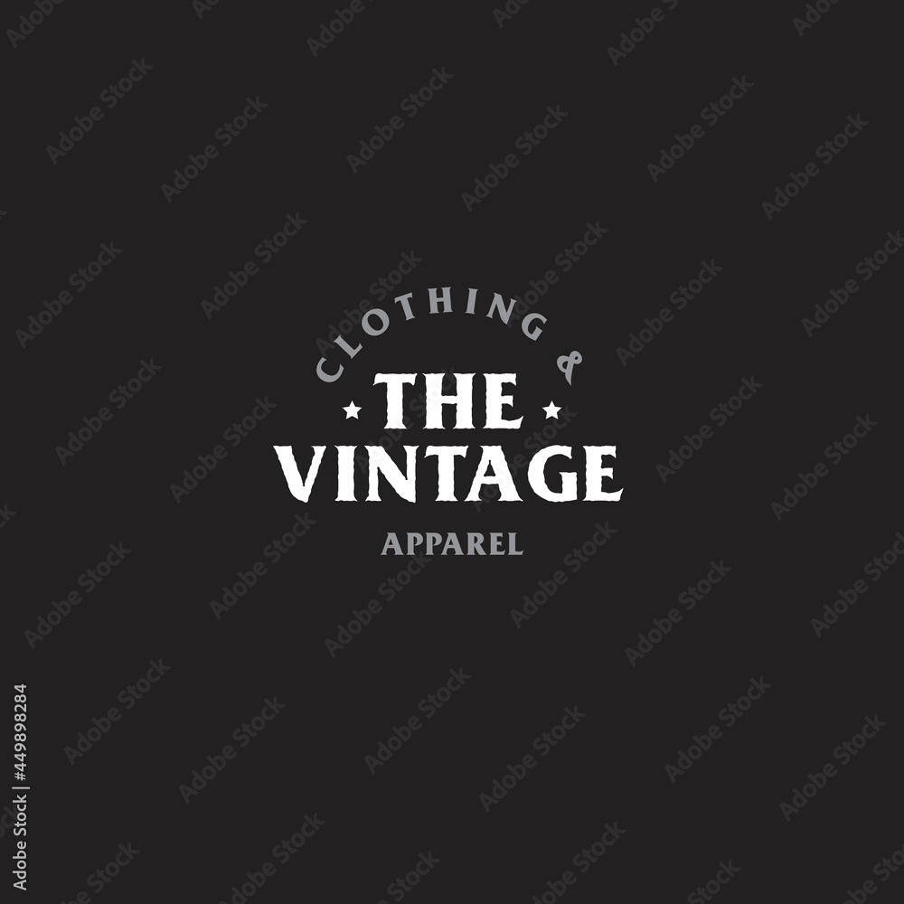 clothing and apparel vintage style classic logo template