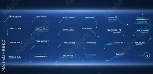 Futuristic style leader callout HUD. Modern digital templates applicable for frame layout. Information calls and arrows. Futuristic hud frame red and blue png.		 