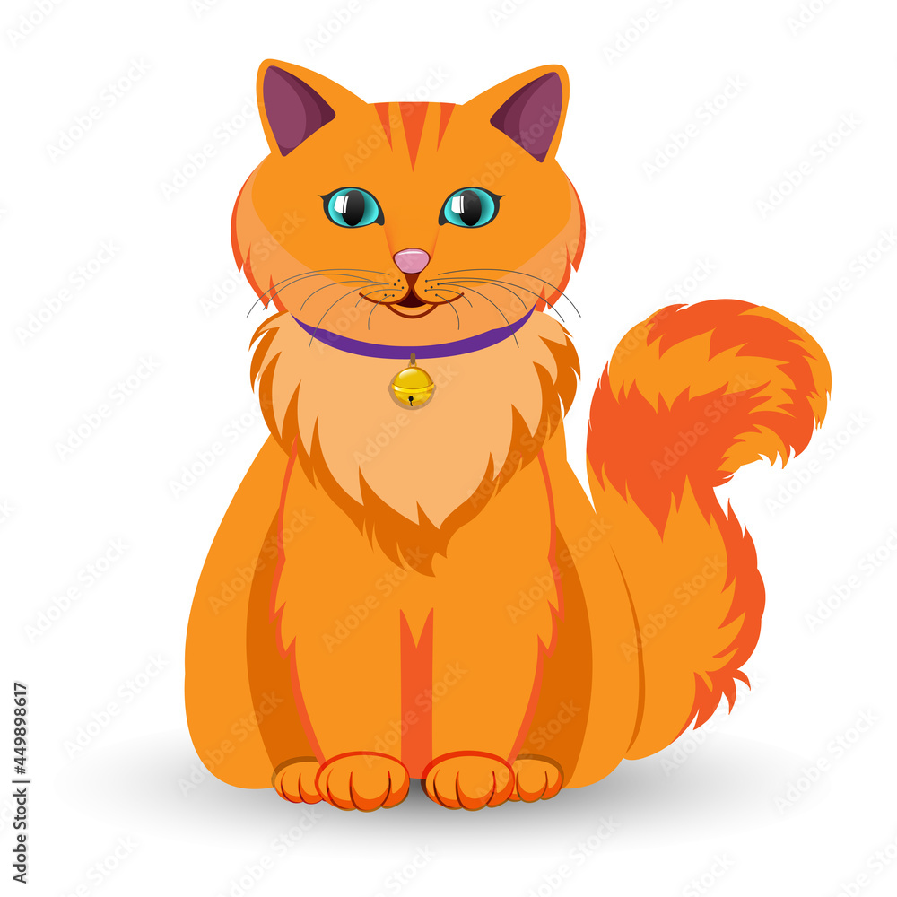 Vector cute red cat Vector cute red cat