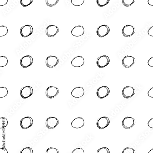 Wallpaper Mural Seamless pattern with sketch circles shape Torontodigital.ca