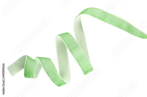 Twisted green velvet ribbon...