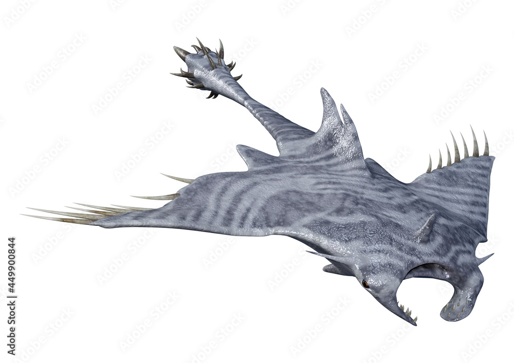 3D Rendering Devil Ray on White 3D Rendering Devil Ray on White