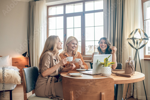 Group of women spending time together and feeling excited