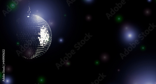 Disco ball in the light photo