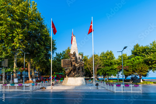 Cinarcik Town square view in Turkey