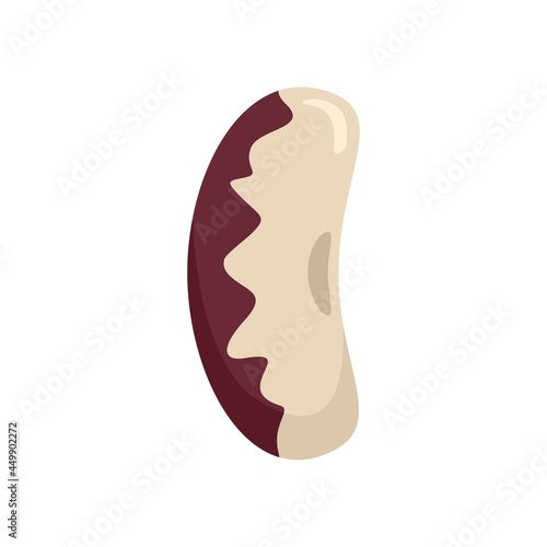 Legume kidney bean icon flat isolated vector