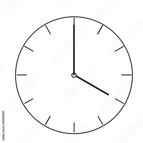 4  o'clock vector image