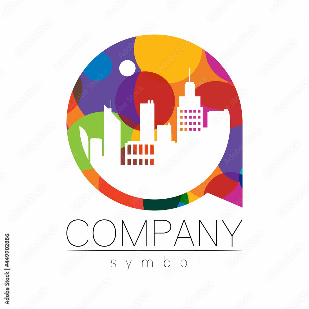Company Logo Vector City Town Icon for Branding Real Estate Symbol Building and Apartment Rent Concept Sign