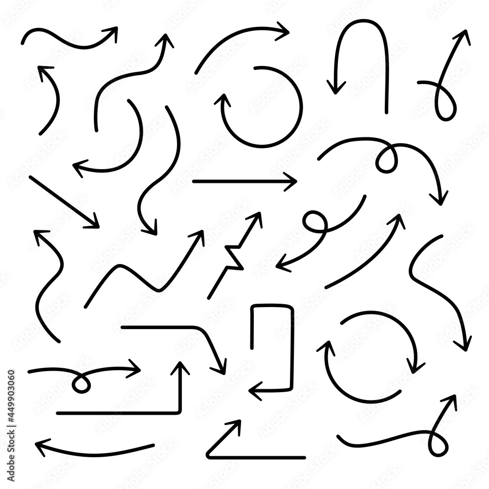 Set of Arrow icons. Vector illustration Set of Arrow icons. Vector illustration