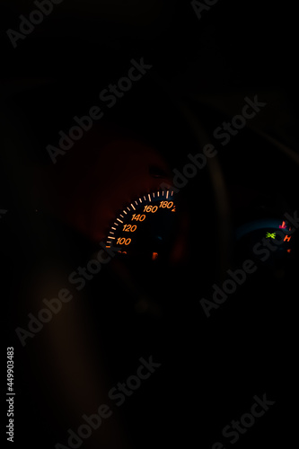 red car speedometer photo