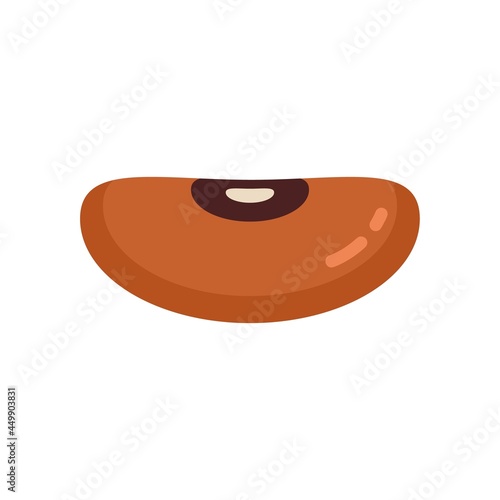 Garden kidney bean icon flat isolated vector