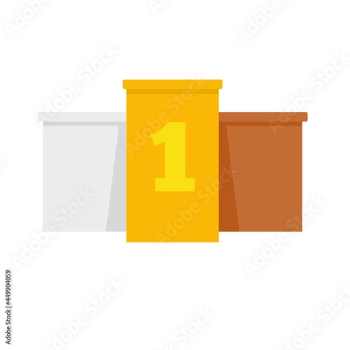 Excellence podium icon flat isolated vector