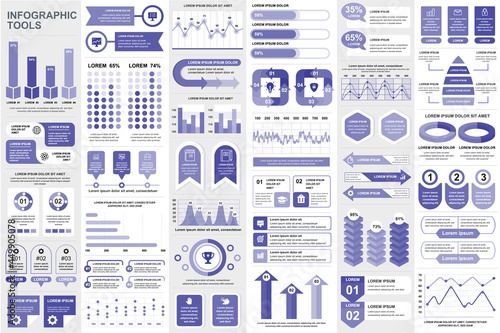 Bundle infographic elements data visualization vector design template. Can be used for steps, business processes, workflow, diagram, flowchart concept, timeline, marketing icons, info graphics.