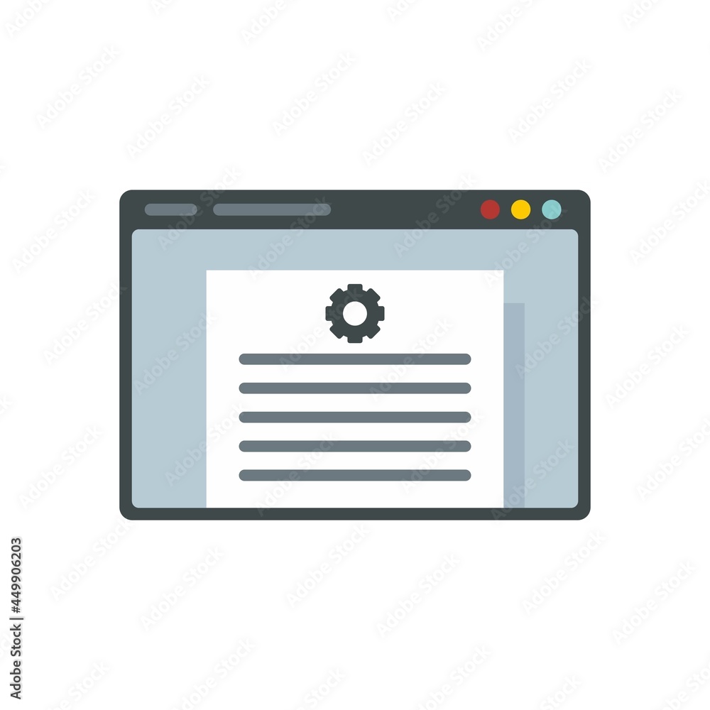 Web page innovation icon flat isolated vector