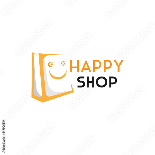 shopping bag logo design,icon, emblems,for online shop logo,great for use business store,vector template,happy sale