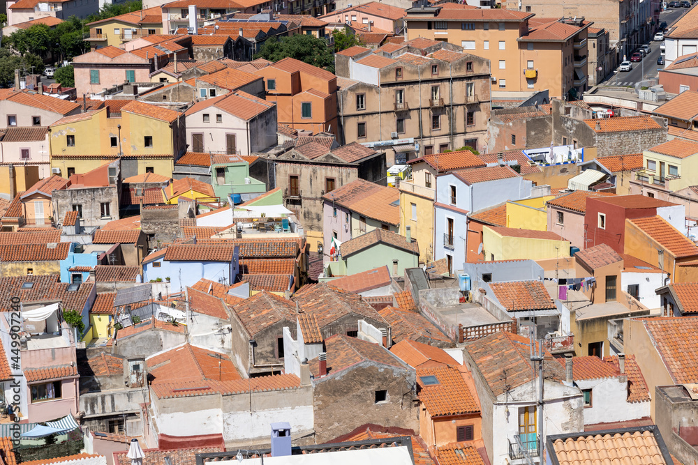 picturesque village of Bosa with its multicolored houses along the mouth of the river Temo. Bosa, Oristano, Sardinia, Italy, Europe picturesque village of Bosa with its multicolored houses along the mouth of the river Temo. Bosa, Oristano, Sardinia, Italy, Europe