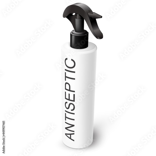 Vector sanitizer spray dispenser, antiseptic bottle