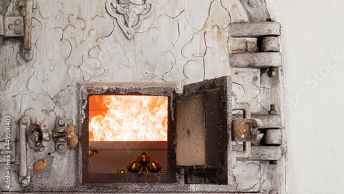 Vászonkép Cremation in crematoriums is a ritual for the deceased